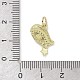 Colgantes de circonita cúbica micro pavé de latón chapado en oro real de 18 quilates KK-L209-069G-02-3