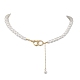 Halskette mit Herzanhänger aus klarem Mikropavé aus Messing mit kubischem Zirkonia NJEW-JN04629-1