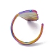 Placcatura ionica (ip) 304 anello per bracciale da donna a forma di conchiglia in acciaio inossidabile RJEW-C045-25M-3