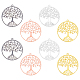 NBEADS 8 Pcs 4 Colors Tree of Life Pendents KK-NB0002-56-1
