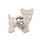 Dog Enamel Pin with Brass Butterfly Clutches JEWB-A006-01D-2