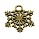Tibetan Style Alloy Snowflake Pendants TIBEP-Q041-124AB-NR-1