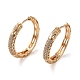 Brass Cubic Zirconia Hoop Earrings for Women EJEW-M238-11KCG-1