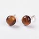 Natural & Synthetic Mixed Stone Ear Studs EJEW-G223-A-4