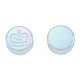 Perlas de acrílico chapadas en arco iris iridiscentes OACR-N010-067-3