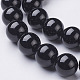 Natural Black Onyx Round Beads Strands X-GSR10mmC097-2