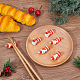 FINGERINSPIRE Set of 6 Santa Shape Ceramic Chopstick Rest 3 Style Creative Chopsticks Stand Chopsticks Holder Dinner Spoon Stand Fork and Knife Holder Christmas Party Table Decoration DJEW-FG0001-25-5