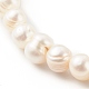 Set di braccialetti elasticizzati con perline elasticizzate di perle d'acqua dolce coltivate naturali 3 pz 3 stili BJEW-JB06266-10