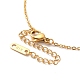 304 плоское круглое ожерелье из нержавеющей стали для женщин NJEW-O126-01G-02-3