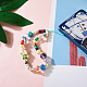 Kissitty 30 pièces 15 perles de verre émaillé transparent de style GLAA-KS0001-09-9