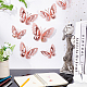 Creatcabin 3sets 3d papillon pvc miroirs stickers muraux DIY-CN0001-86A-5