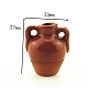 ミニ土製の瓶  ドールハウスアクセサリー用  小道具の装飾のふりをする  チョコレート  28.5x25x22.5mm BOTT-PW0001-221-5