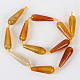 Natural Agate Faceted Teardrop Bead Strands G-E216-09-2