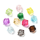 375pcs 15 couleurs perles acryliques transparentes TACR-FS0001-41-3
