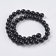 Synthetic Black Stone Beads Strands G-G621-10mm-14-2