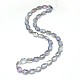 Hexagonaux facettes perles de verre de galvanoplastie brins EGLA-F089-B01-2