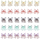 Chgcraft 30 pièces 5 couleurs à la main polyester organza nœud papillon ornement accessoires DIY-CA0004-79-1