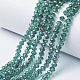 Electroplate Transparent Glass Beads Strands EGLA-A034-T2mm-F07-1
