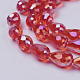 Chapelets de perles en verre électroplaqué EGLA-D015-15x10mm-16-3