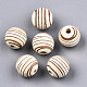 Painted Natural Wood Beads X-WOOD-T021-54B-12-1