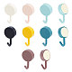 GORGECRAFT 7 Colors Wall Hooks 49 Pack Self Adhesive Hooks Removable Wall Hangers Hook No Punch Wall Mounted Hooks for Office Bathroom Kitchen Waterproof and Oil Proof Without Nails AJEW-GF0006-84-1