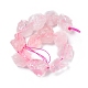 Granos naturales de abalorios de cuarzo rosa G-I283-E05-2