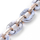 Imitación de piedras preciosas estilo acrílico cadenas de cable hechas a mano AJEW-JB00517-03-3