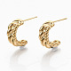 Brass Half Hoop Earrings KK-R117-027-NF-4