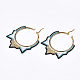 Handmade Japanese Seed Beads Hoop Earrings SEED-T002-45-3