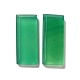 染色および加熱された天然グリーンオニキス瑪瑙カボション  長方形  ライムグリーン  20x8x3.5mm G-G975-04A-01-2