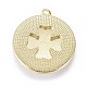 Plaqué or pendentifs en laiton émail KK-F807-10-G-3
