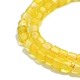 Jaune brins de perles naturelles en agate G-P457-B01-48-2
