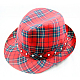 Punky gorras de tela a cuadros AJEW-O018-06-1