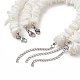 Fragment de coquillage naturel bracelet et collier de perles irrégulières et bracelet de cheville SJEW-JS01264-12