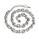304 Stainless Steel Rolo Chain Necklace NJEW-D045-01P-2