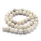 Brins de perles d'agate folles blanches naturelles G-G763-11-8mm-2