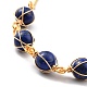 Natural Lapis Lazuli Wrapped Bracelets BJEW-A122-10A-2