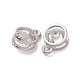 Flat Round Alloy Charms ZIRC-R007-054A-02-2