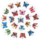 GORGECRAFT 30pcs Butterfly Thumb Tacks Iron Map Pins Drawing Push Pins 0.7inch for Photos Wall Maps Bulletin Board Corkboards AJEW-GF0001-17-1