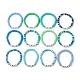 12pcs perles d'argile polymère faites à la main heishi bracelets extensibles BJEW-JB10073-1