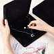 Fingerinspire 2 pz set di gioielli in velluto nero scatola quadrata vassoio da 7.5x7.5x1.5 pollici organizzatore di gioielli da viaggio contenitore di regalo dei monili per il braccialetto collana orecchino anello scatola di immagazzinaggio di gioielli di lusso VBOX-WH0011-08B-3