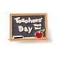 Broschen zum Thema „Lehrertag“ mit heller Goldlegierung JEWB-Z016-01KCG-12-1