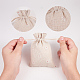 ポリコットン（ポリエステルコットン）パッキングポーチ巾着袋  印刷された花で  小麦  14x10cm X-ABAG-T004-10x14-01-5