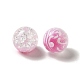 Perles acryliques craquelées peintes en spray bicolore OACR-G029-02A-2