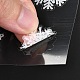 防水プラスチック自己粘着ステッカー  ホワイト  雪の結晶模様  15x10.5x0.01cm  ステッカー：15~30x13~26mm DIY-F064-15-3