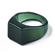 天然瑪瑙指輪  ワイドバンドリング  染め  長方形  ミックスカラー  サイズ10  内径：19~20mm G-N0326-034-4