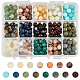 Nbeads 375 pcs 15 styles perles de pierres précieuses naturelles G-NB0003-87-1