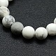 Frosted Howlite Round Bead Strands G-M064-12mm-12-2