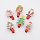 Mixed Christmas Theme DIY Wooden Craft Clips AJEW-X0004-1