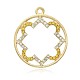 Anello d'oro placcato in lega ciondoli strass PALLOY-J611-03G-1